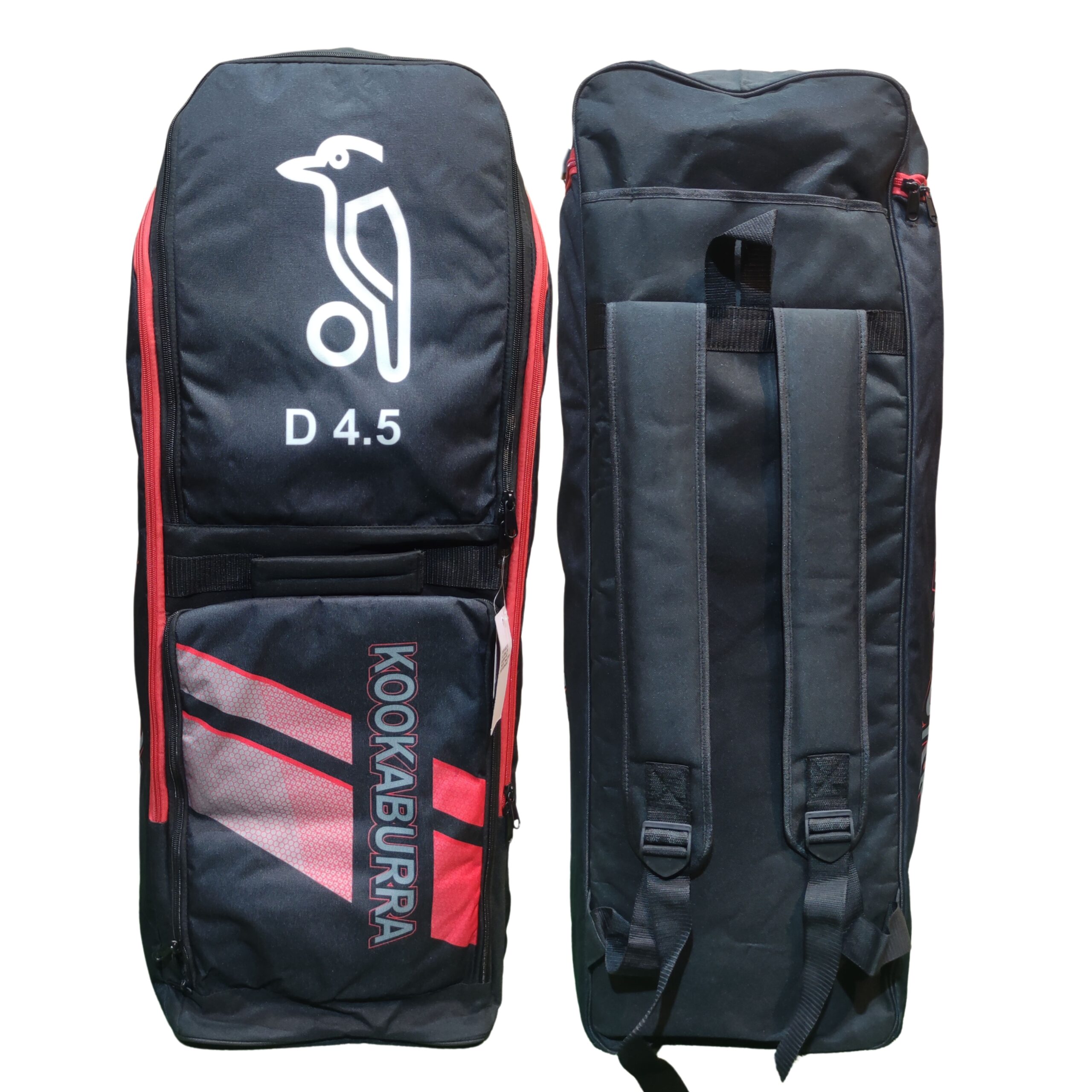 Kookaburra D4.5 Duffle Cricket Bag 2025 Front & Back View – Durable, Lightweight Cricket Bag Pakistan Front and back views of Kookaburra D4.5 Duffle Cricket Bag 2025 showcasing lightweight, durable design perfect for Pakistani cricketers in Lahore, Karachi, and Islamabad.