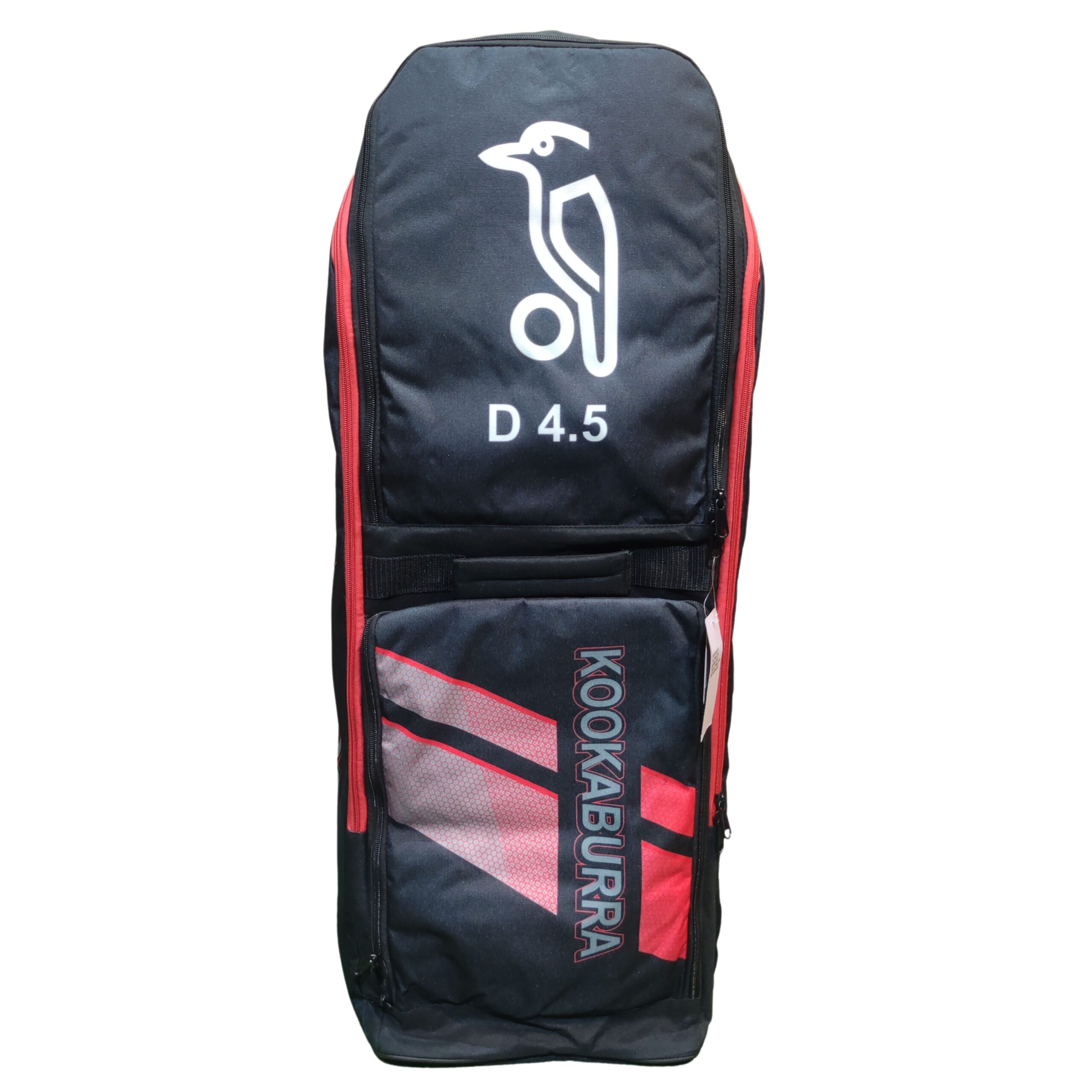 Front view of Kookaburra D4.5 Duffle Cricket Bag 2025, lightweight and durable cricket bag perfect for players in Pakistan and Lahore.
