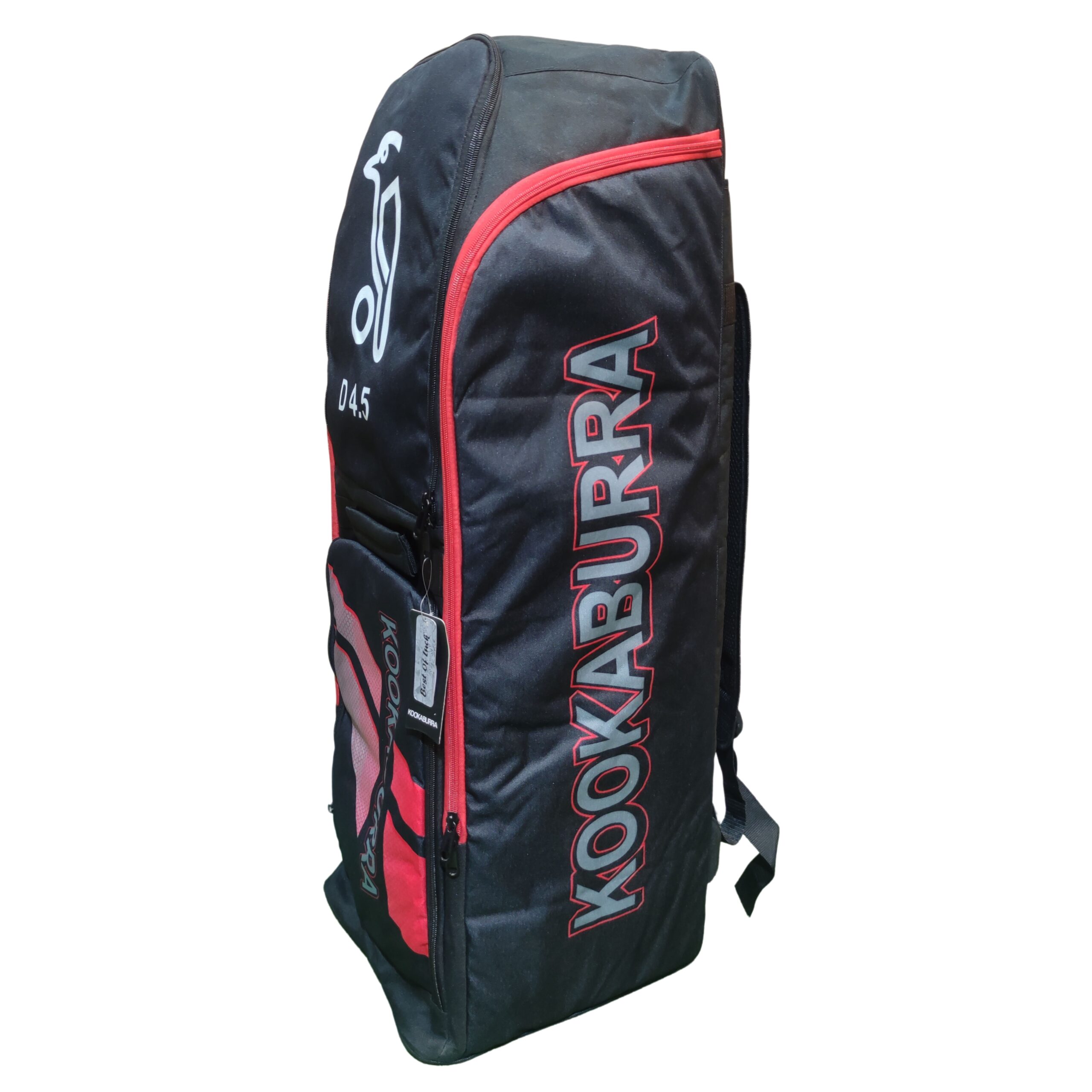 Side view of Kookaburra D4.5 Duffle Cricket Bag 2025 – lightweight, spacious, and easy to carry for Islamabad cricketers and all Pakistan.