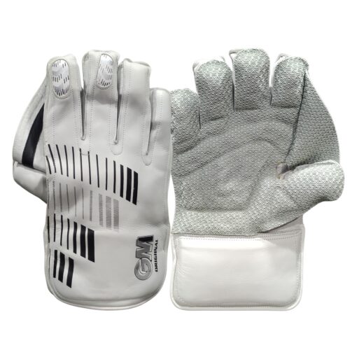 Front and back views of GM Original LE Wicket Keeping Gloves 2025 with premium grip, comfort, and durable design – Pakistan
