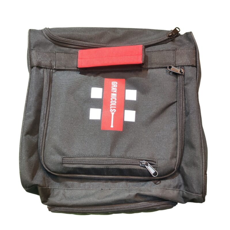 Upper view of the Gray Nicolls Legend 1.1 Wheelie Cricket Bag 2025, showing large compartments for easy access to cricket gear, perfect for cricketers in Pakistan.