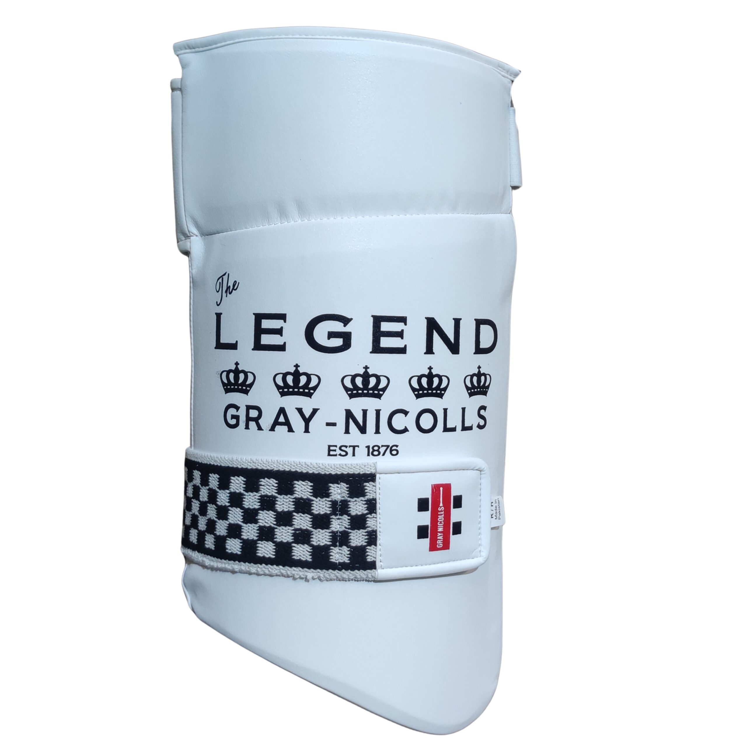 Gray-Nicolls Legend Thigh Pad 2025 Front View – Best Cricket Protection Pakistan Gray-Nicolls Legend Thigh Pad 2025 front view showing premium cricket protection in Pakistan