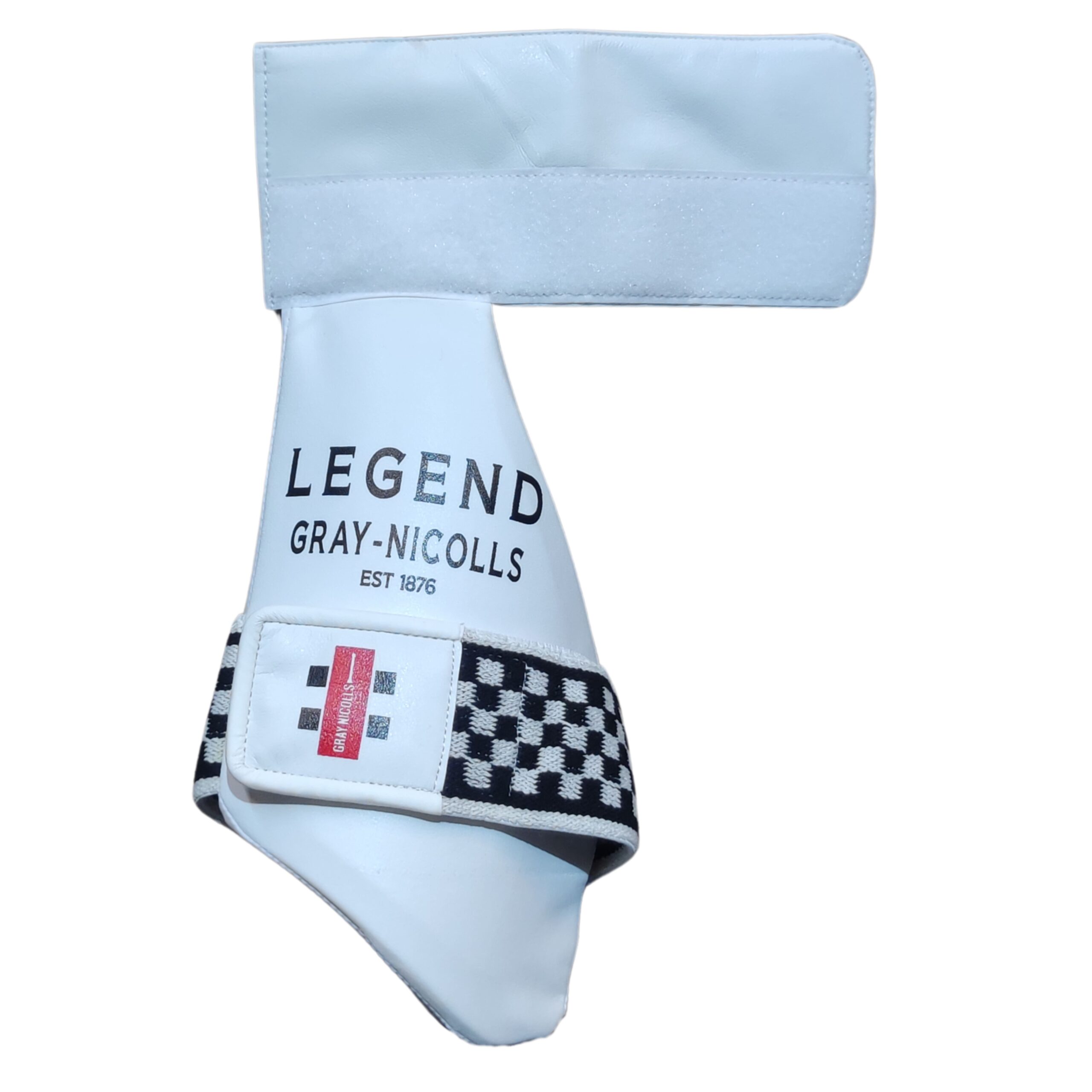 Gray-Nicolls Legend Thigh Pad 2025 Side View – Comfortable Cricket Pad Pakistan Side view of Gray-Nicolls Legend Thigh Pad 2025 showing ergonomic design for cricket players in Pakistan