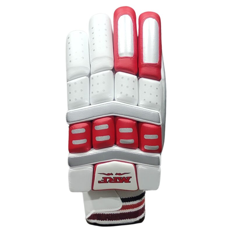 MRF Genius LE Batting Gloves 2025 Front View – Ultimate Grip & Comfort in Pakistan Front view of MRF Genius LE Batting Gloves 2025 with superior grip and comfort built in it, designed for Pakistani cricketers