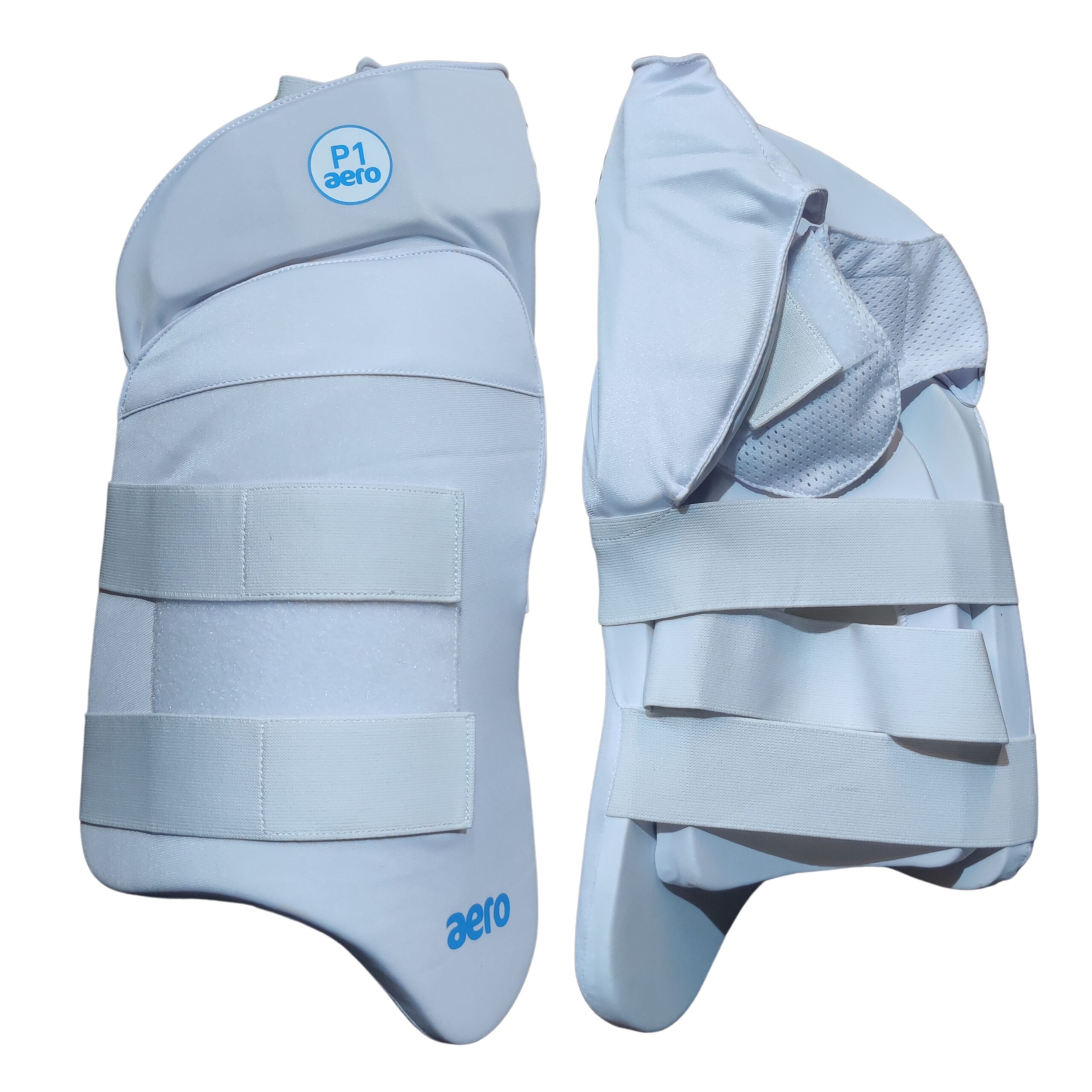 Aero P1 Cricket Stripper Thigh Pad 2025 Combined Front & Back View – Pakistan Combined front and back view of Aero P1 Cricket Stripper Thigh Pad 2025, lightweight and durable cricket protection, buy online Pakistan at ecricshop