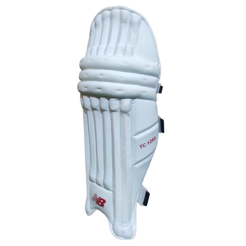 Side view of NEW BALANCE TC 1260 Batting Pads, engineered for maximum mobility and performance in cricket.