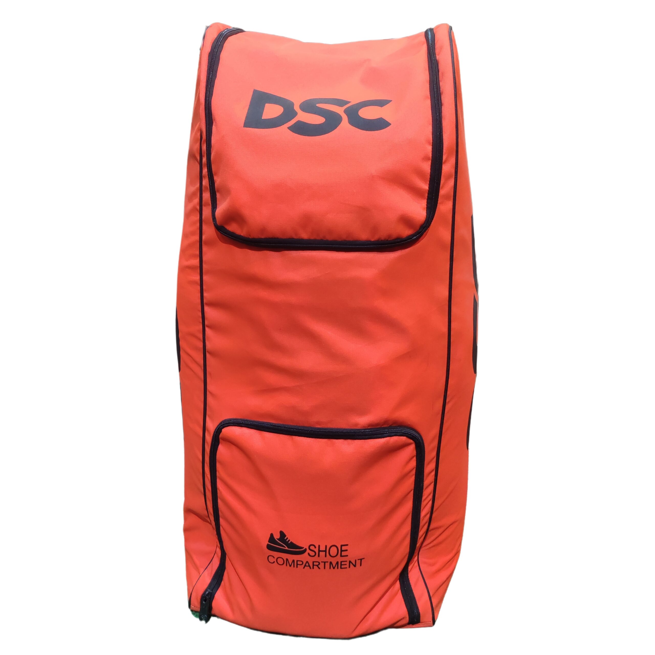 Front view of DSC Duffle Cricket Bag – Durable, Spacious with Secure Zippers, Ideal for Cricket Players in Pakistan