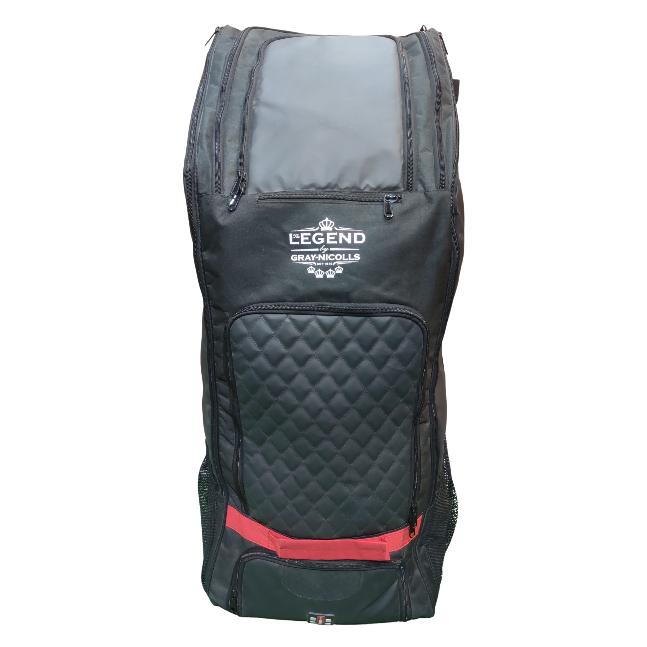 Gray Nicolls Legend Limited Edition Duffle Cricket Bag 2025 front view showcasing its premium durability, sleek design, spacious compartments, and ideal for cricketers in Pakistan looking for professional gear.