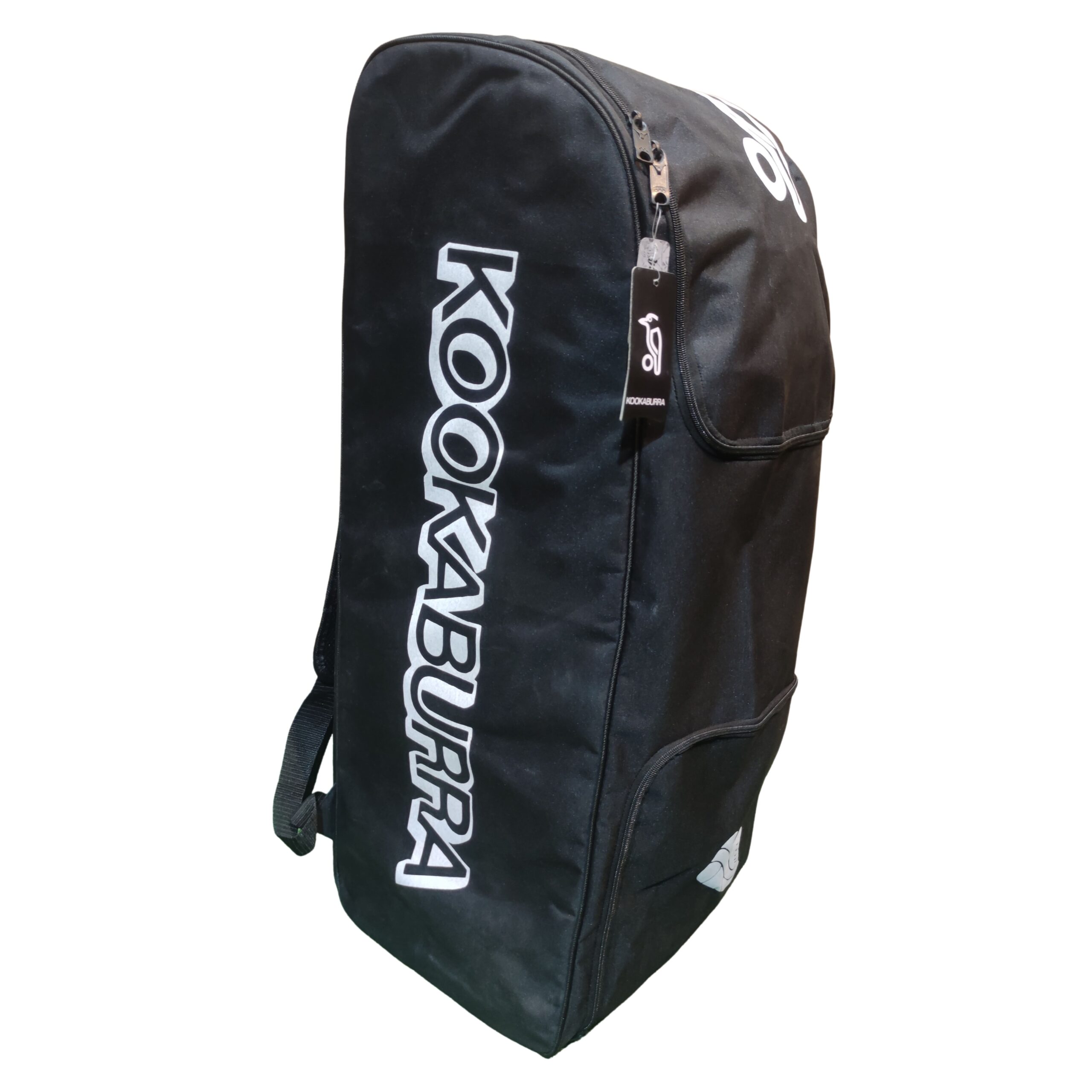 Side view of Kookaburra Classic Duffle Bag 2025, cricket bag with superior durability and style, spacious design for cricket gear storage, free shipping to Pakistan.