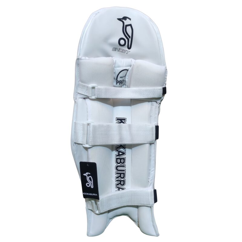 Kookaburra Ghost Batting Pads back view 2025 – Adjustable straps for a perfect fit