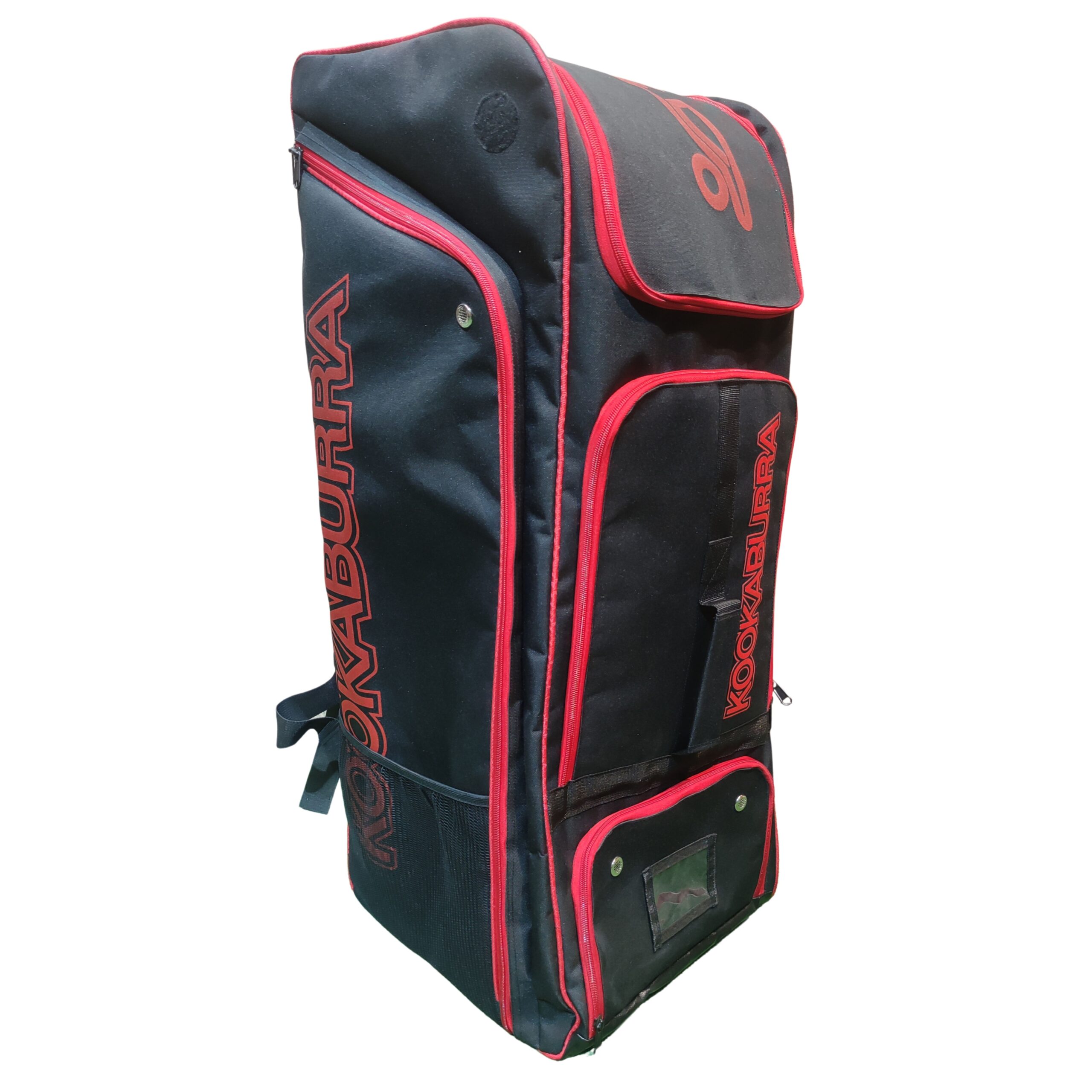 Kookaburra Legend Elite Duffle Bag 2025 Ergonomic Cricket Bag Pakistan Side view of Kookaburra Legend Elite Duffle Bag 2025 – ergonomic and premium cricket bag in Pakistan