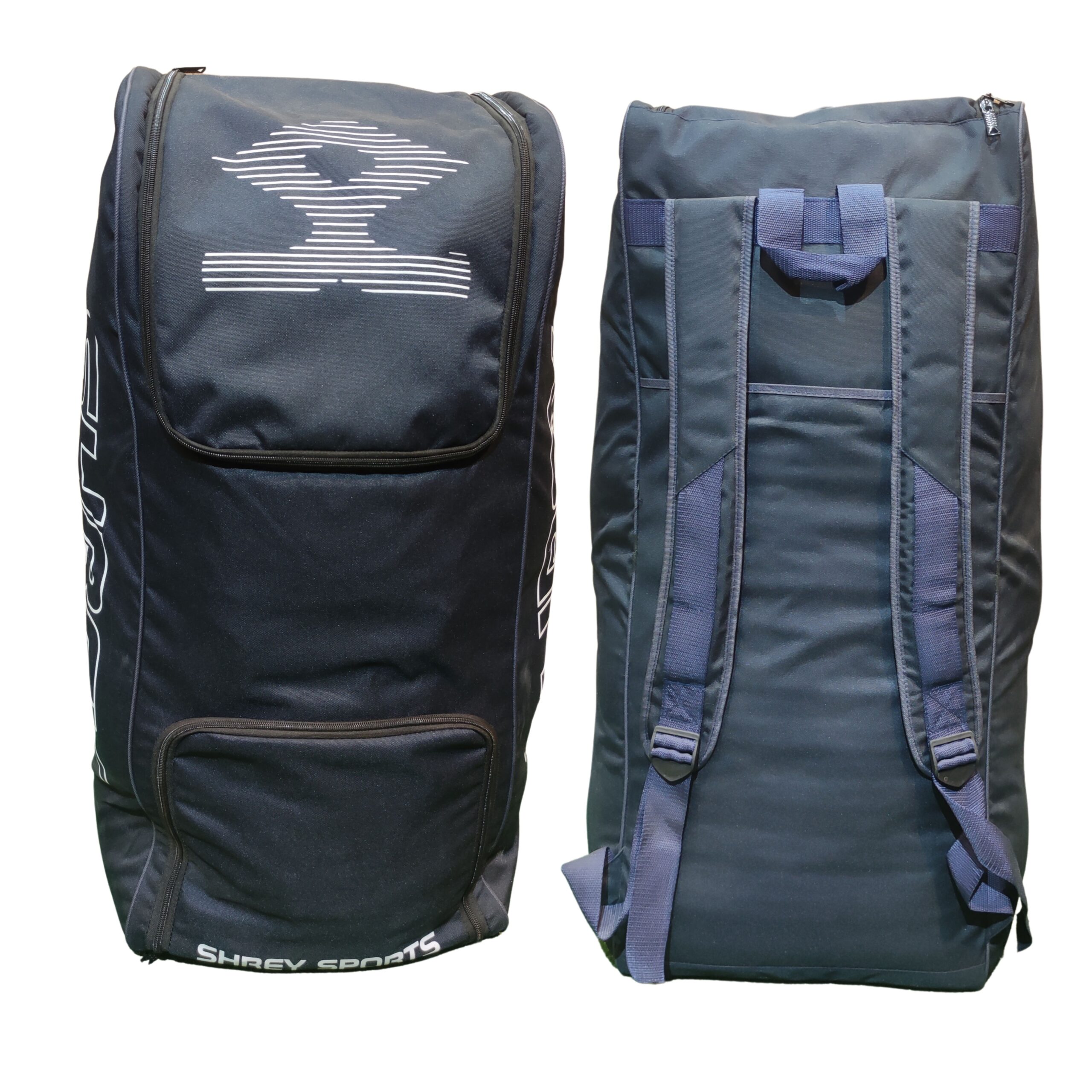 Shrey Original Duffle Bag 2025 – Premium Sports & Gym Bag for Travel, Durable Front & Back Views Shrey Original Duffle Bag 2025 – Front and back views of premium, durable gym and travel bag with ample storage, ideal for everyday use. Free shipping across Pakistan.