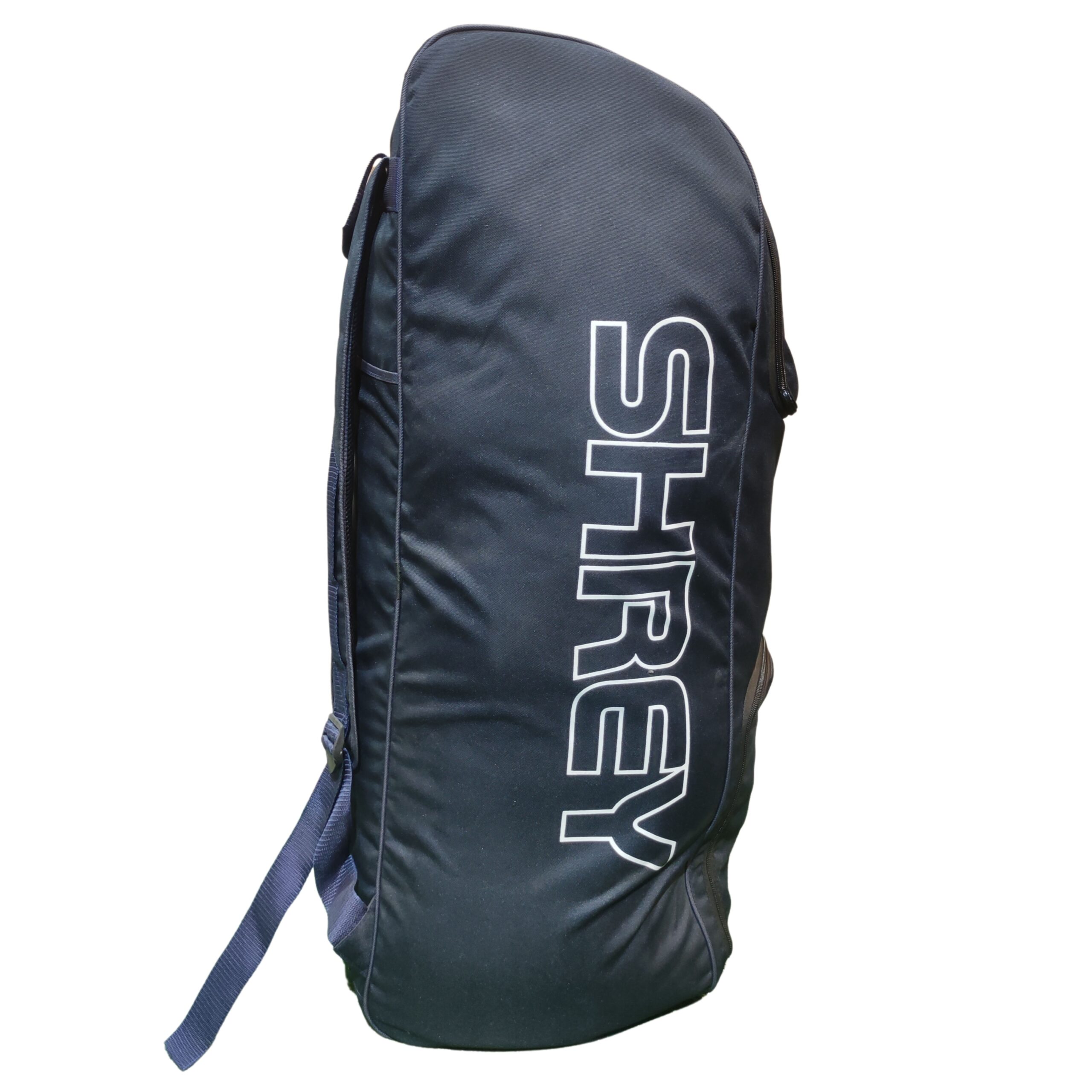 Side view of Shrey Original Duffle Bag 2025 showing spacious compartments, perfect for organizing gym gear, sports equipment, or travel essentials. Free shipping across Pakistan.