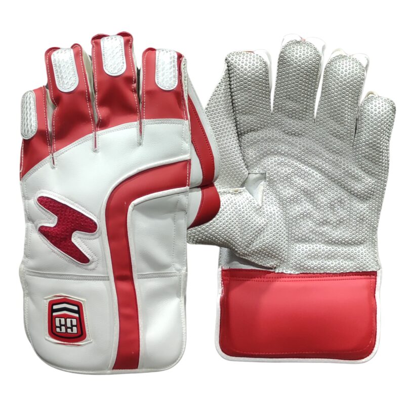 Combined front and back views of SS Limited Edition Wicket Keeping Gloves 2025 with superior grip and durability for Pakistani cricket players