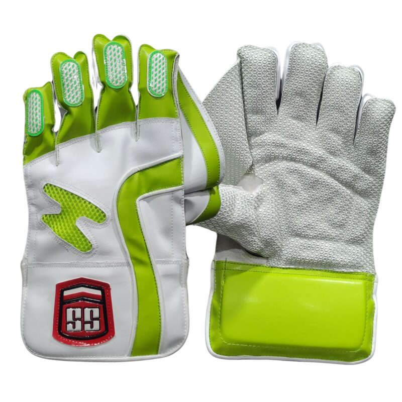 SS Players Edition Wicket Keeping Gloves 2025 Front & Back – Premium Gloves for Pakistani Cricketers Front and back combined view of SS Players Edition Wicket Keeping Gloves 2025, the trusted choice for cricket players across Pakistan