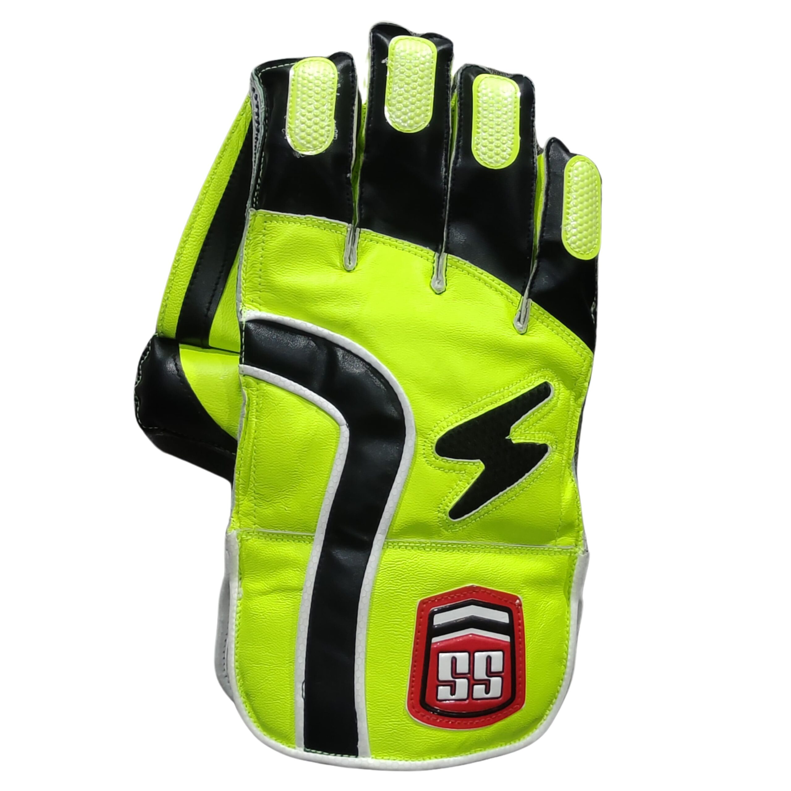 SS Professional Wicket Keeping Gloves 2025 front view showing premium grip and comfort, ideal for wicket keepers in Pakistan with free shipping at ecricshop.com