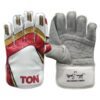 Combined front and back image of Ton Pro 3.0 wicket keeping gloves 2025 – durable cricket gloves with free shipping in Pakistan
