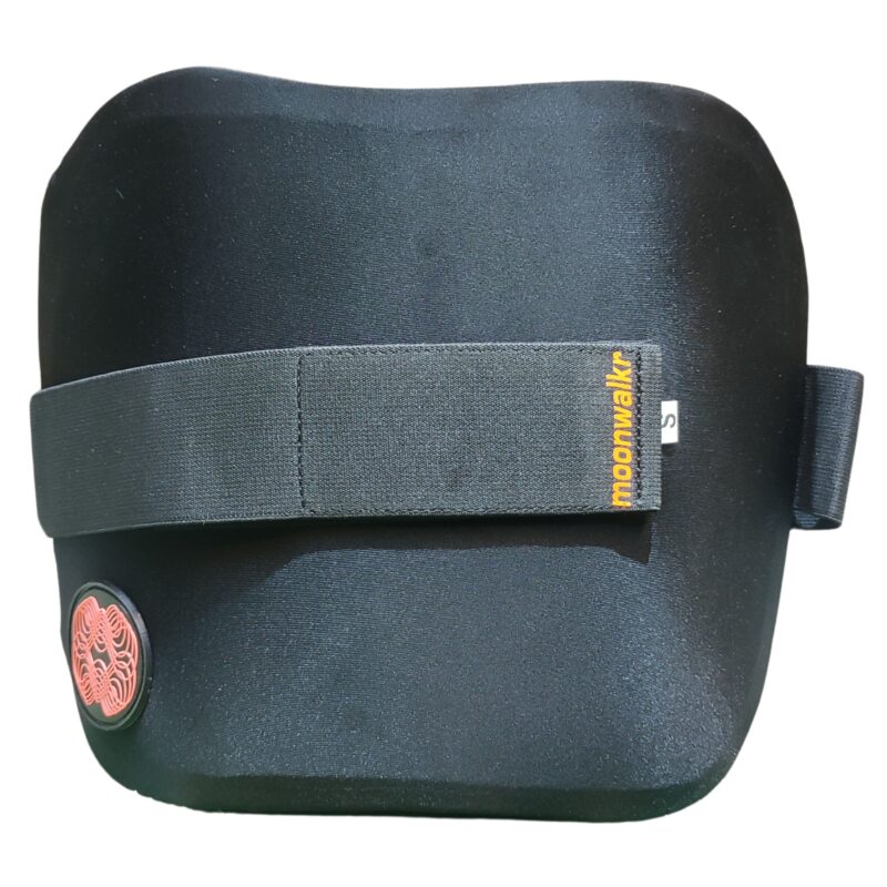MoonWalkr Black Chest Guard 2025 front view, offering top-tier protection for athletes in Pakistan.