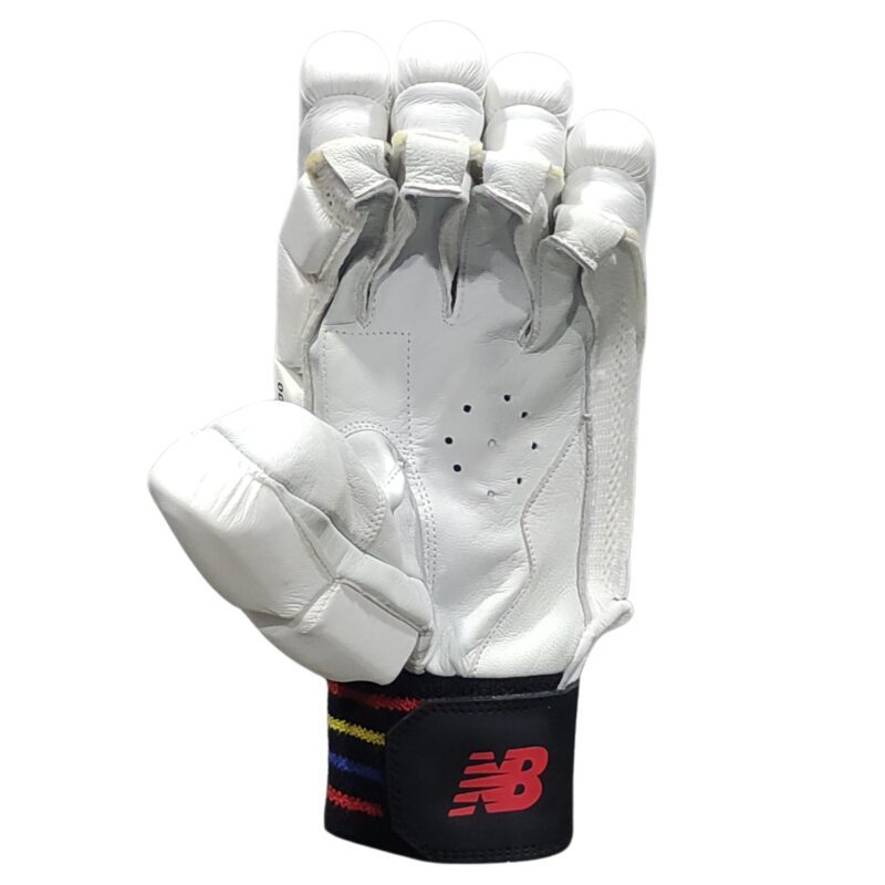 New Balance WC 1100 Batting Gloves 2025 Back View | Durable Cricket Gloves Pakistan New Balance WC 1100 Batting Gloves 2025 back view showing durability and design for Pakistan cricket players