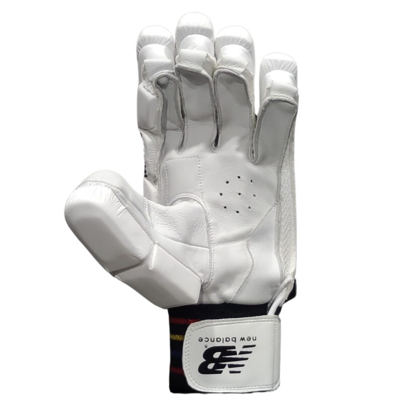 Back view of New Balance WC 1200 Batting Gloves 2025 showing padded protection designed for Pakistani cricket players