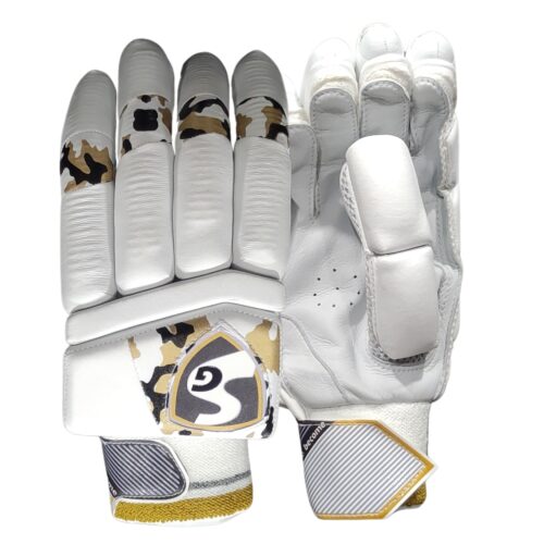 Combined front and back view of SG Camo Limited Edition Batting Gloves 2025 for Pakistani players