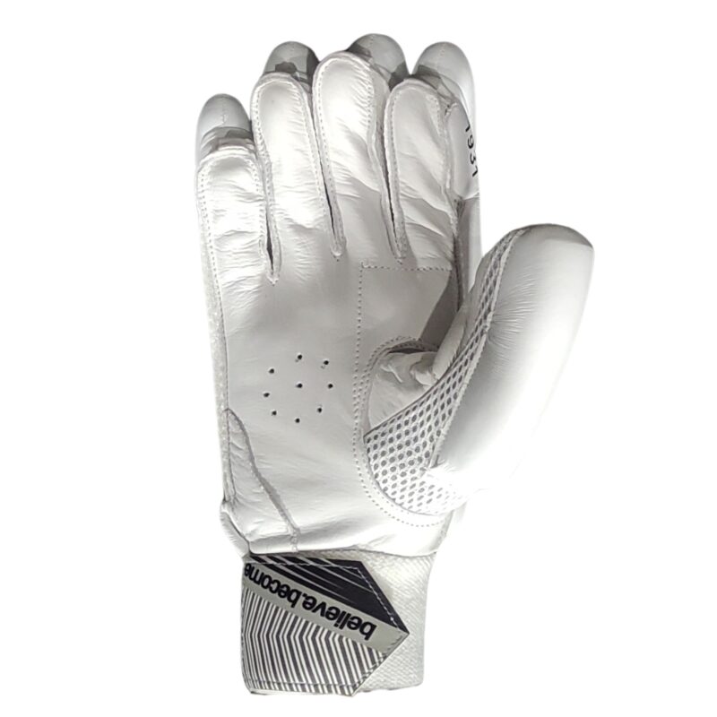 Back View of SG Test Batting Gloves 2025 - Ergonomic Design for Cricketers in Pakistan Back design of SG Test Batting Gloves 2025 showcasing superior flexibility, grip, and ergonomic fit for cricketers in Pakistan
