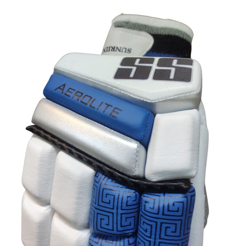Close-up of SS Aerolite Batting Gloves 2025 showing premium padding and stitching for cricketers in Pakistan.