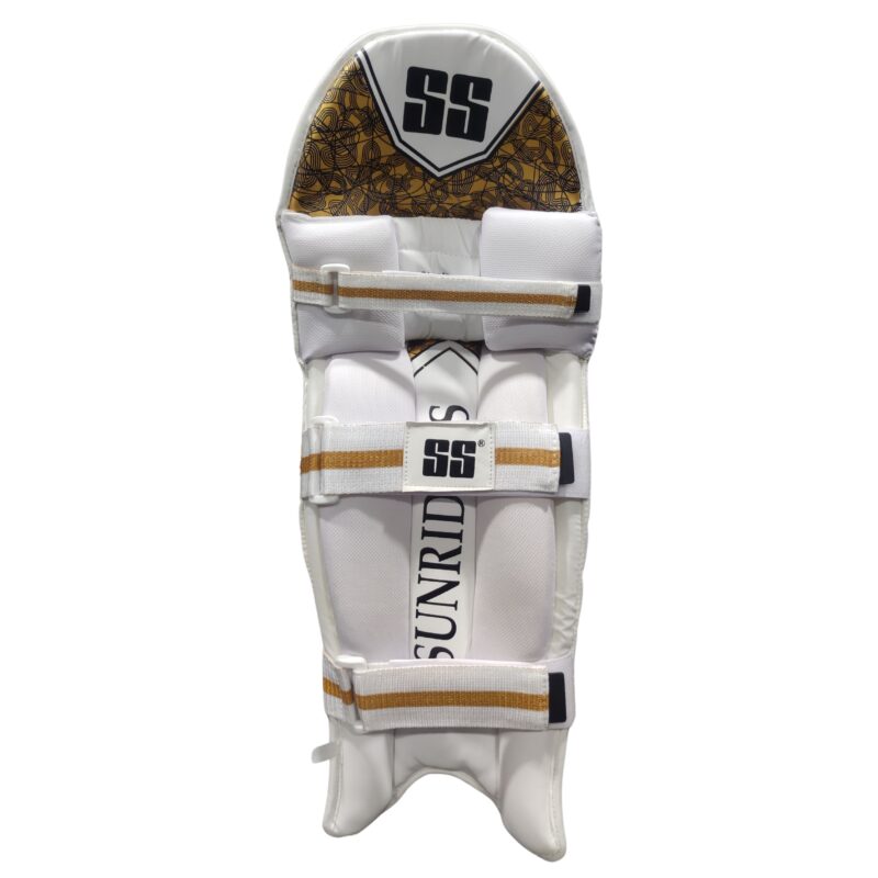 "SS Gladiator Batting Pads 2025 back view showing advanced padding and ergonomic fit, providing maximum protection for cricket players in Pakistan."