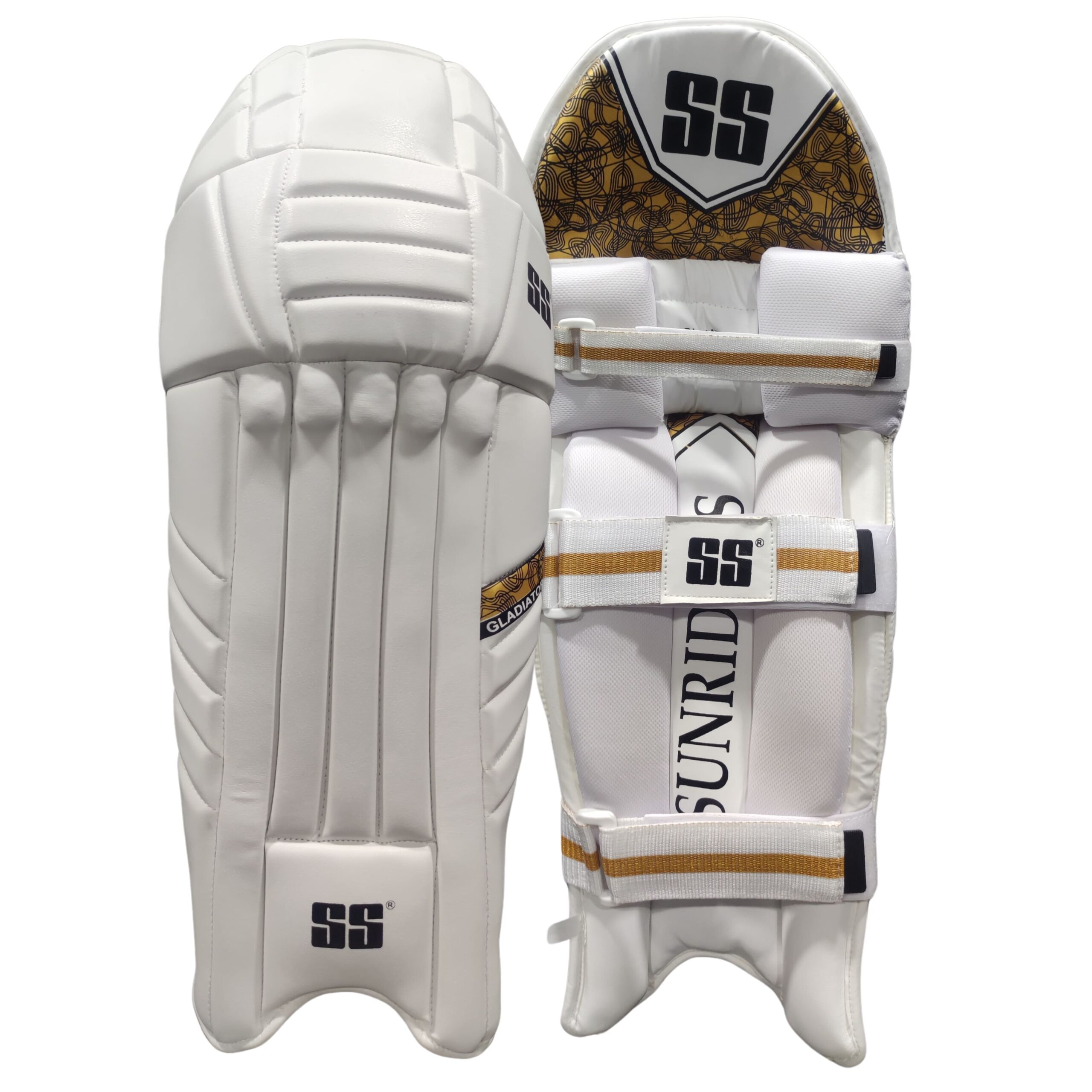 SS Gladiator Batting Pads 2025 - Front & Back Combined View, Ultimate Comfort for Pakistani Cricketers "SS Gladiator Batting Pads 2025 front and back combined view, ideal for cricket players in Pakistan. Superior protection and comfort for elite-level play."