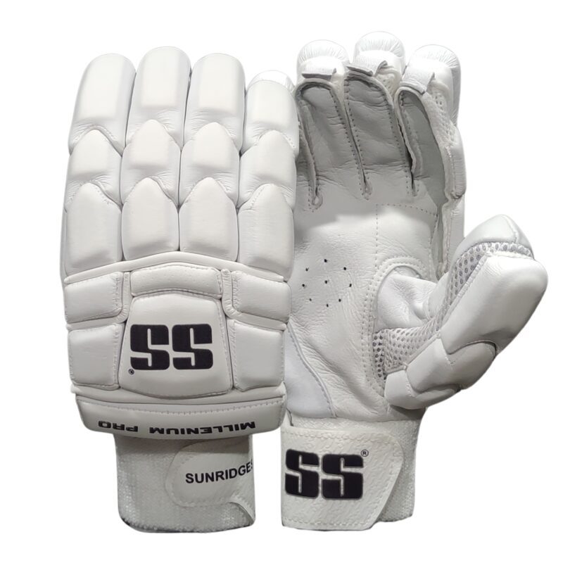 SS Millenium Pro Cricket Batting Gloves 2025 – Front and Back Combined View | Premium Cricket Gloves for Pakistani Players