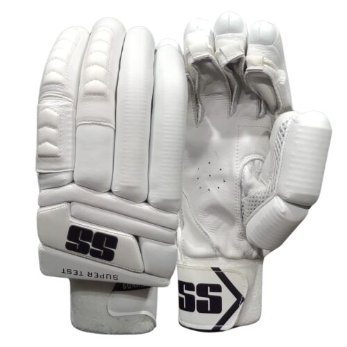 ss-super-test-batting-gloves-2025-front-back-pakistan "SS Super Test Batting Gloves 2025 full front and back view – Complete protection and comfort for cricketers in Pakistan."