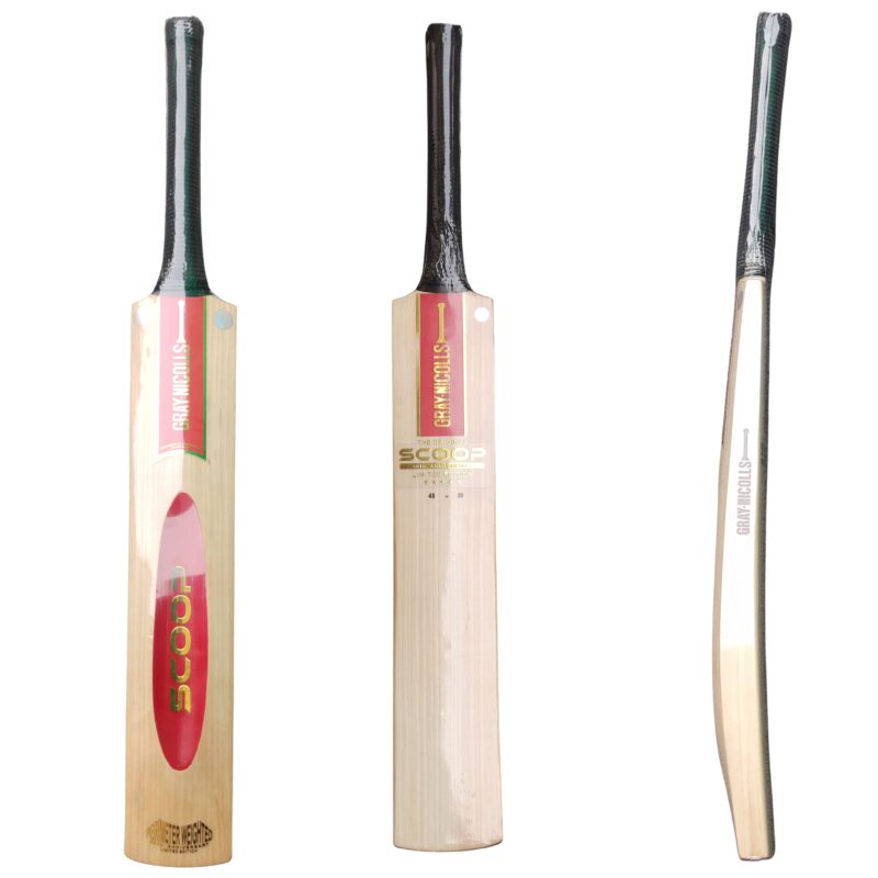 Gray Nicolls Scoop 50 Players Edition Cricket Bat front and back combined view for professional players in Pakistan