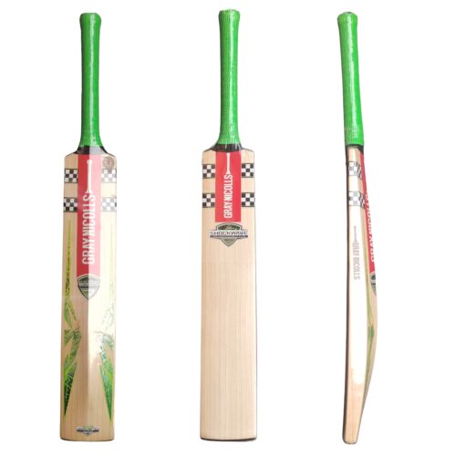 Gray Nicolls Shockwave 300 Gen 1.2 Cricket Bat - Front & Back View Front and back view of the Gray Nicolls Shockwave 300 Gen 1.2 Cricket Bat, highlighting its advanced design for cricketers in Pakistan