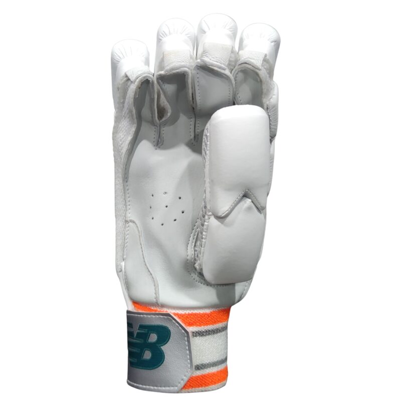 New Balance DC 1280 Batting Gloves 2025 - Back View with Adjustable Straps for a Secure Fit Back view of New Balance DC 1280 Batting Gloves 2025 showing adjustable straps for a secure and customized fit for Pakistani cricket players