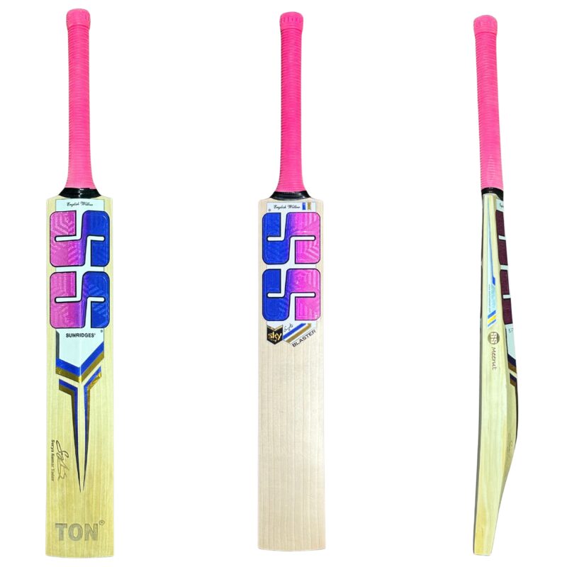 SS Sky Blaster English Willow Cricket Bat 2025 – Full Front & Back View for Maximum Power & Control