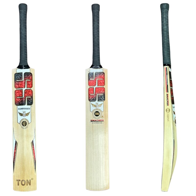 SS GG Smacker Extreme Cricket Bat – Front & Back View Combined front & back view of SS GG Smacker Cricket Bat.