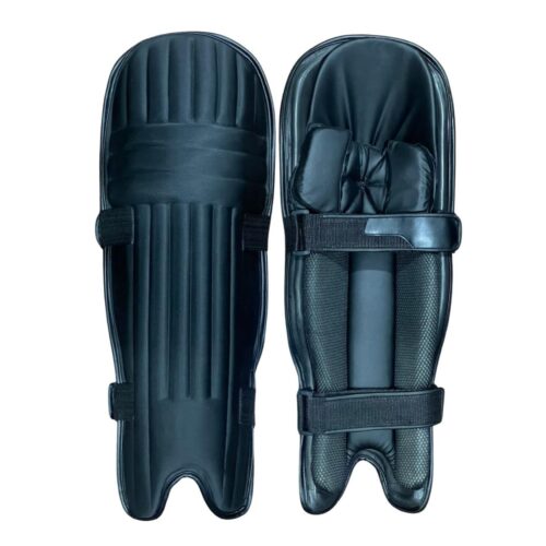 114 Black Molded Cricket Batting Pads – Lightweight Protective Leg Guards