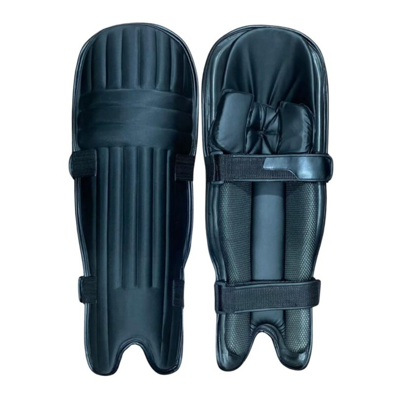 Black Molded Cricket Batting Pads – Lightweight Protective Leg Guards