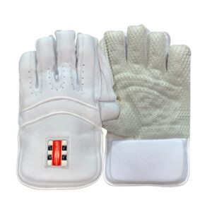Gray-Nicolls Men’s White Cricket Wicket Keeping Gloves – Senior Keeper Gloves