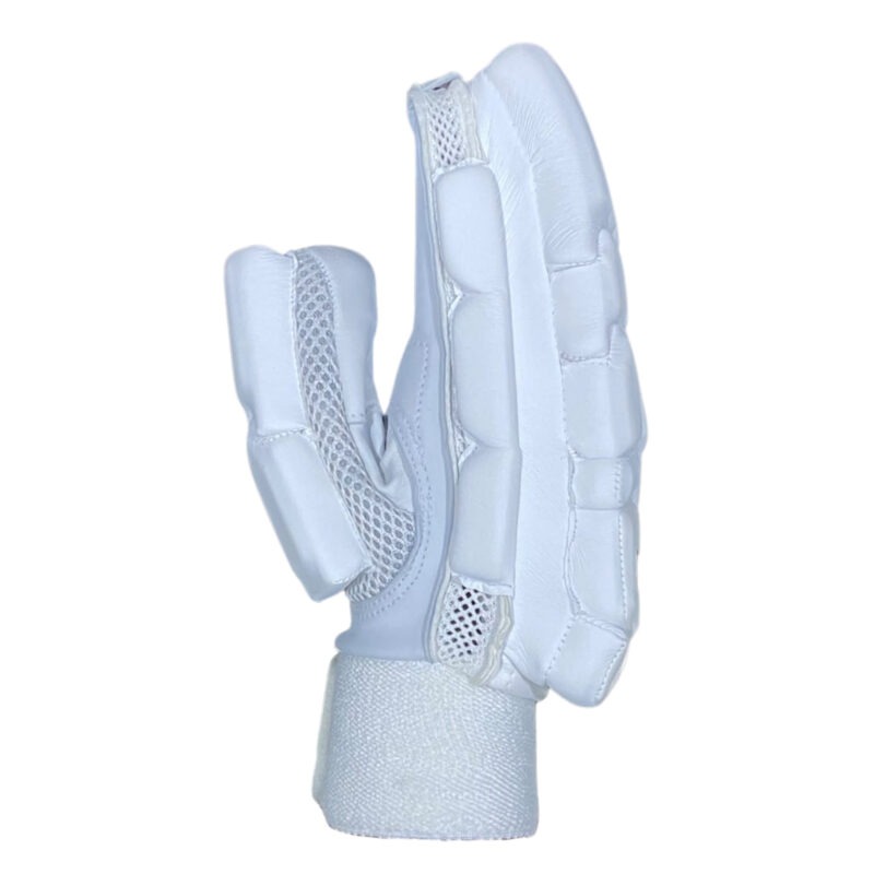 15 TON Player Edition Cricket Batting Gloves – Premium White Protective Batting Gloves