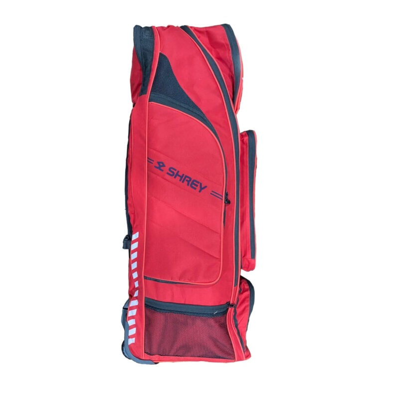 25 Shrey Red New Wheelie Duffle Bag – Premium Cricket Kit Bag with Wheels