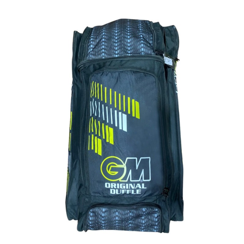 34 GM Original Duffle Wheelie Black Cricket Kit Bag – Large Cricket Equipment Bag with Wheels