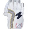 6 SS Golden Strip Wicket Keeping Gloves – White & Gold Cricket Keeping Gloves