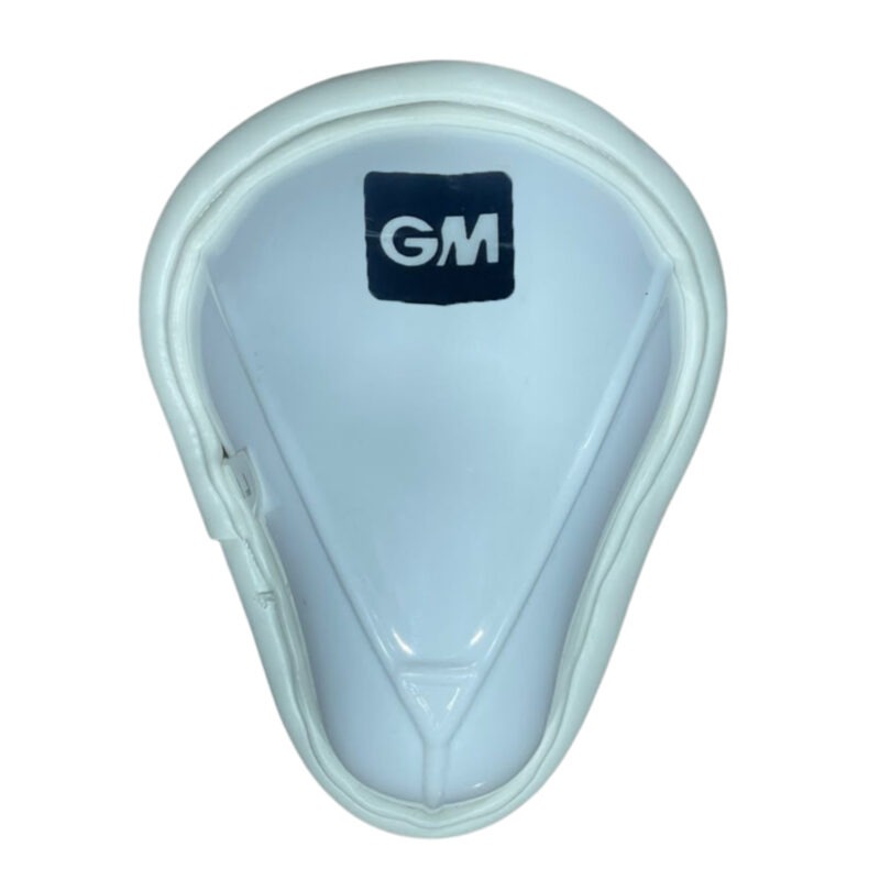 GM Cricket Abdominal Guard – White Protective Cricket Box