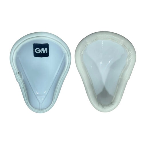 GM Cricket Abdominal Guard – White Protective Cricket Box