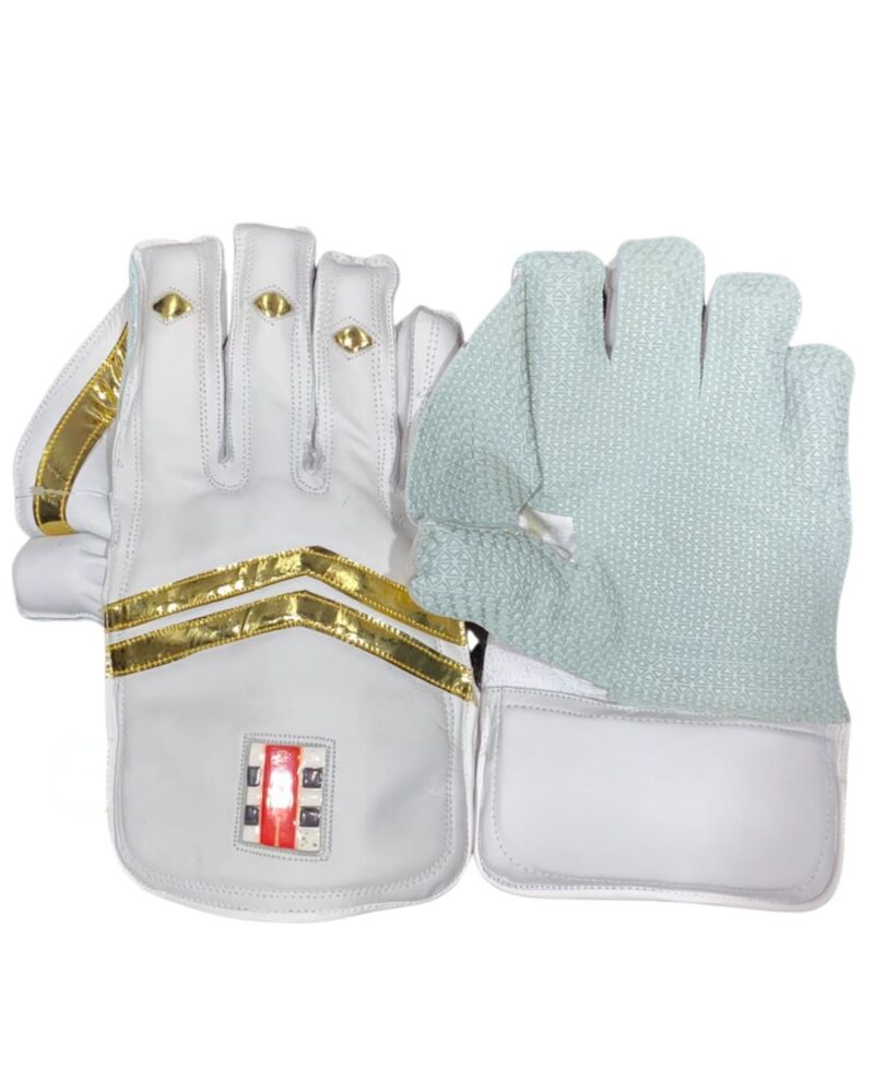 7 Gray-Nicolls White Wicket Keeping Gloves – Premium Cricket Keeping Gloves