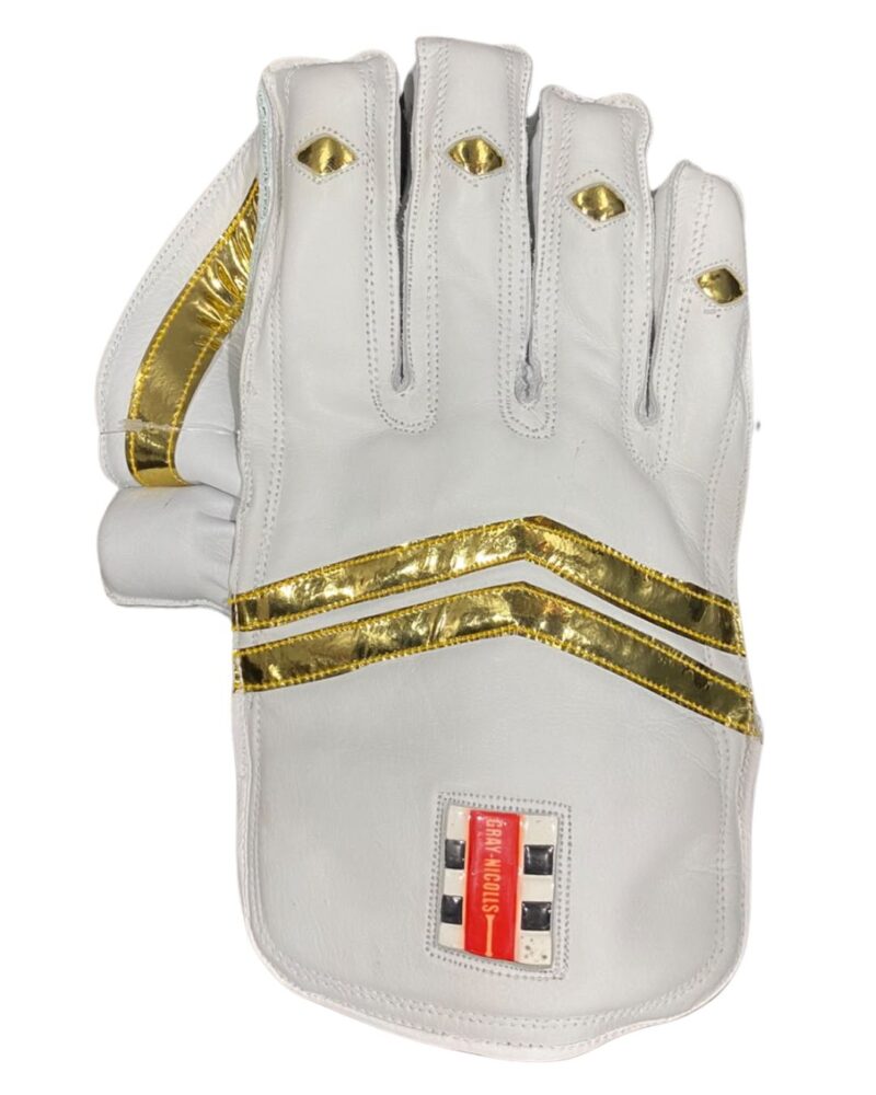9 Gray-Nicolls White Wicket Keeping Gloves – Premium Cricket Keeping Gloves